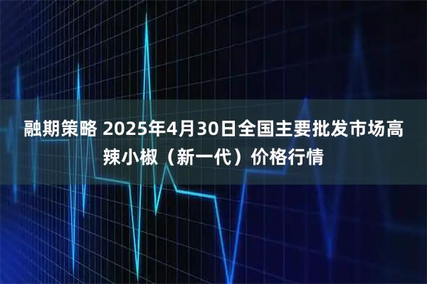 融期策略 2025年4月30日全国主要批发市场高辣小椒（新一代）价格行情