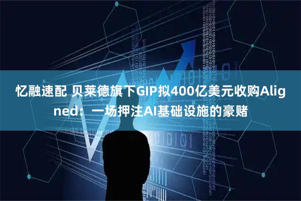 忆融速配 贝莱德旗下GIP拟400亿美元收购Aligned：一场押注AI基础设施的豪赌